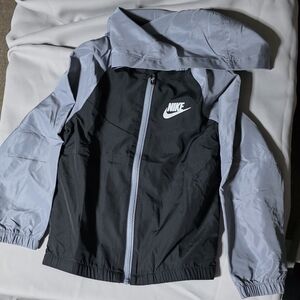 Nike Black and Gray Kid's Windbreaker Jacket NWT, Size 5-6